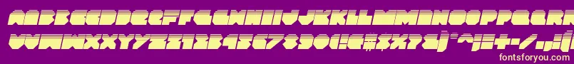 Vxrockethalfital Font – Yellow Fonts on Purple Background