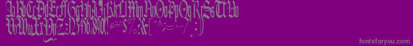 AuthurRegularTtstd-Schriftart – Graue Schriften auf violettem Hintergrund