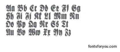 Przegląd czcionki Schmaleanzeigenschrift