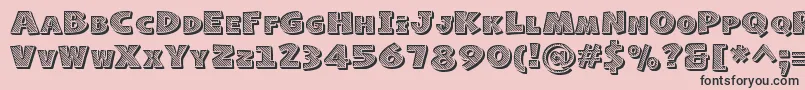 NaughtySquirrelStripedDemo Font – Black Fonts on Pink Background