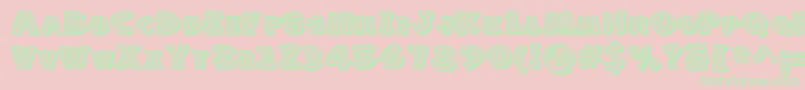 NaughtySquirrelStripedDemo Font – Green Fonts on Pink Background