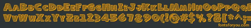 NaughtySquirrelStripedDemo Font – Orange Fonts on Black Background