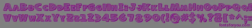 NaughtySquirrelStripedDemo Font – Purple Fonts on Gray Background