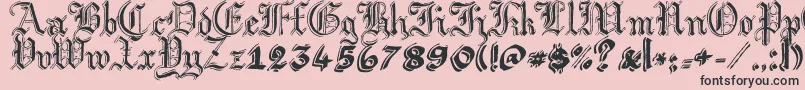 ArgorGotScaqh Font – Black Fonts on Pink Background