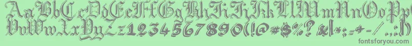 fuente ArgorGotScaqh – Fuentes Grises Sobre Fondo Verde