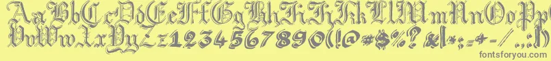 ArgorGotScaqh Font – Gray Fonts on Yellow Background