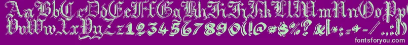 ArgorGotScaqh Font – Green Fonts on Purple Background