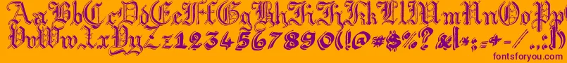 ArgorGotScaqh Font – Purple Fonts on Orange Background