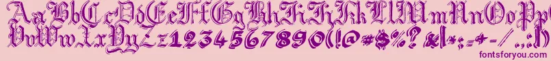 ArgorGotScaqh Font – Purple Fonts on Pink Background