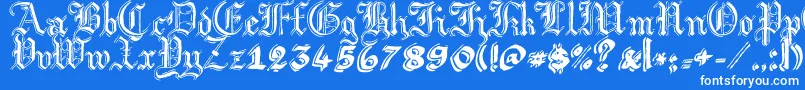fuente ArgorGotScaqh – Fuentes Blancas Sobre Fondo Azul