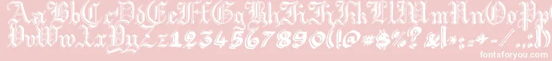ArgorGotScaqh Font – White Fonts on Pink Background