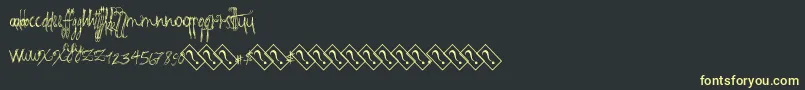 Penwar Font – Yellow Fonts on Black Background