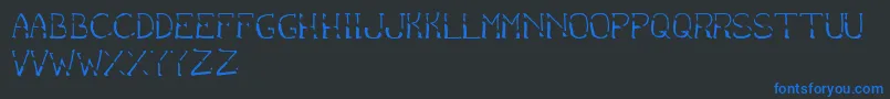 BantumCaps Font – Blue Fonts on Black Background