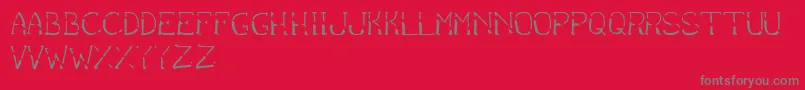 BantumCaps Font – Gray Fonts on Red Background
