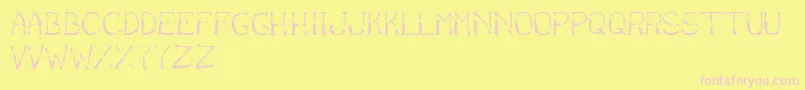BantumCaps Font – Pink Fonts on Yellow Background