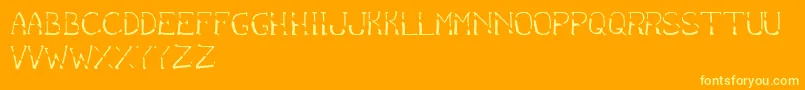 BantumCaps Font – Yellow Fonts on Orange Background