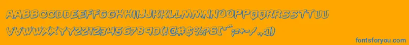 Wickerman3Drotal Font – Blue Fonts on Orange Background