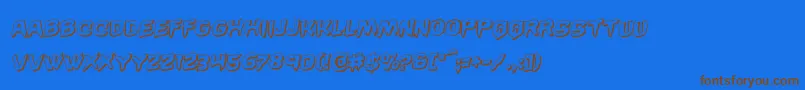 Wickerman3Drotal Font – Brown Fonts on Blue Background