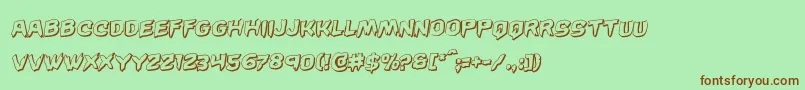 Wickerman3Drotal Font – Brown Fonts on Green Background