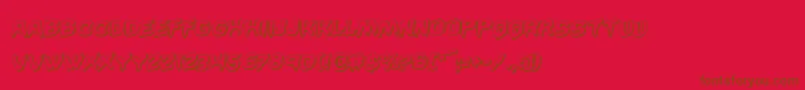 Wickerman3Drotal-Schriftart – Braune Schriften auf rotem Hintergrund