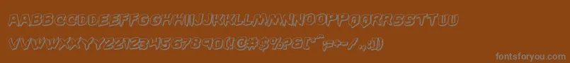 Wickerman3Drotal Font – Gray Fonts on Brown Background