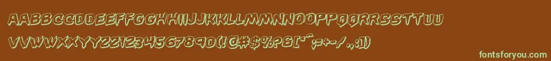 Wickerman3Drotal Font – Green Fonts on Brown Background