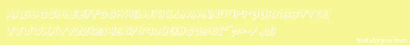 Wickerman3Drotal Font – White Fonts on Yellow Background