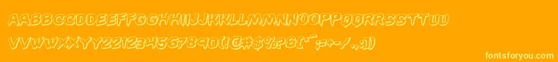 Wickerman3Drotal Font – Yellow Fonts on Orange Background
