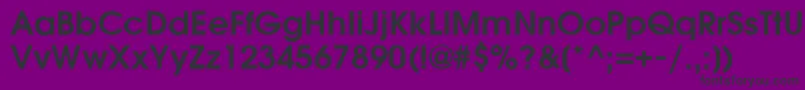 Poet-fontti – mustat fontit violetilla taustalla