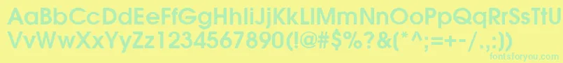 Poet Font – Green Fonts on Yellow Background