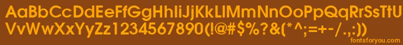 Poet Font – Orange Fonts on Brown Background