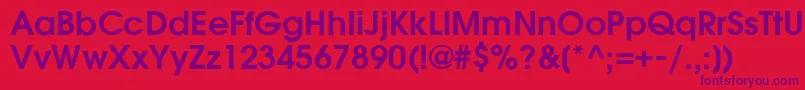 Poet Font – Purple Fonts on Red Background