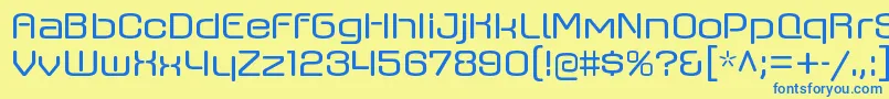 AxaxaxrgRegular Font – Blue Fonts on Yellow Background