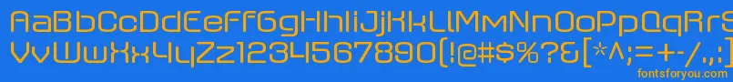 AxaxaxrgRegular Font – Orange Fonts on Blue Background