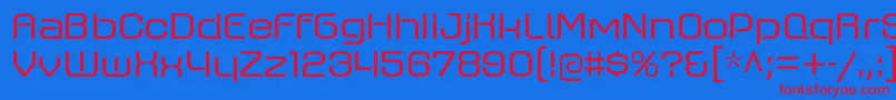 AxaxaxrgRegular Font – Red Fonts on Blue Background