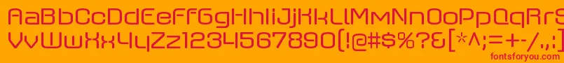AxaxaxrgRegular Font – Red Fonts on Orange Background