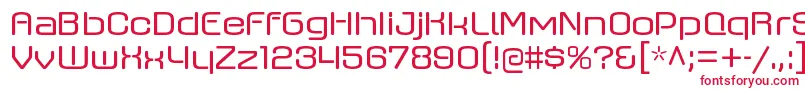 フォントAxaxaxrgRegular – 白い背景に赤い文字