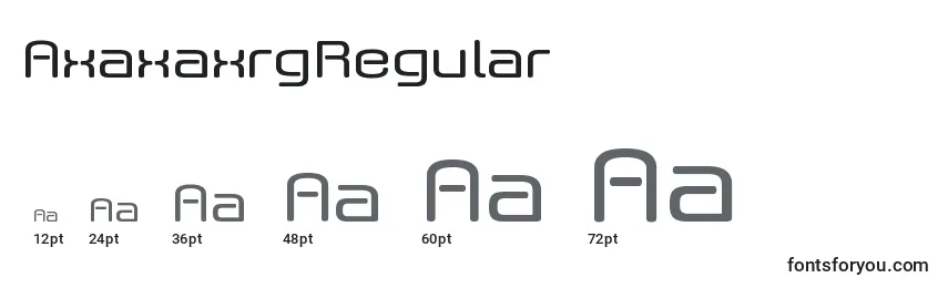 AxaxaxrgRegular Font Sizes