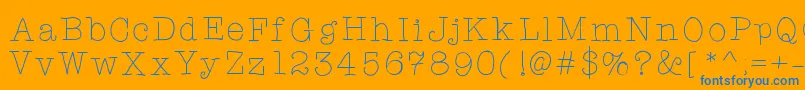 Tarjustamonday Font – Blue Fonts on Orange Background
