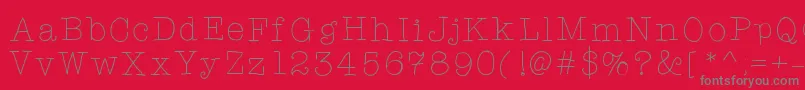 Tarjustamonday Font – Gray Fonts on Red Background