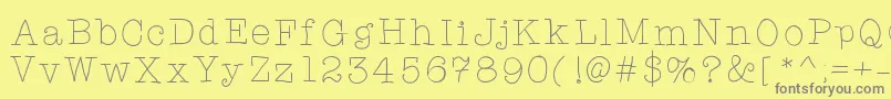 Tarjustamonday Font – Gray Fonts on Yellow Background