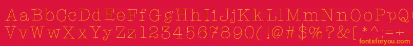 Tarjustamonday Font – Orange Fonts on Red Background