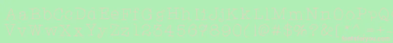 Tarjustamonday-fontti – vaaleanpunaiset fontit vihreällä taustalla
