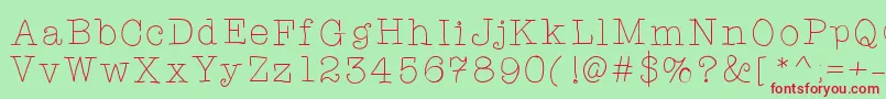 Tarjustamonday Font – Red Fonts on Green Background