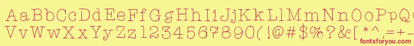 Tarjustamonday-fontti – punaiset fontit keltaisella taustalla