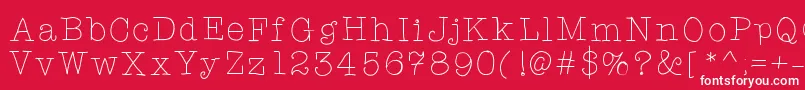 Tarjustamonday Font – White Fonts on Red Background