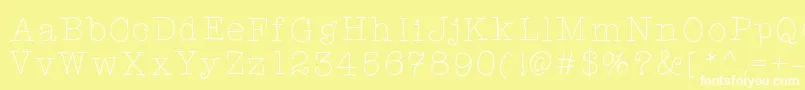 Tarjustamonday Font – White Fonts on Yellow Background