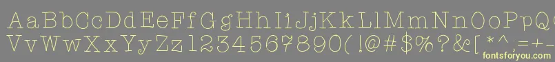 Tarjustamonday Font – Yellow Fonts on Gray Background