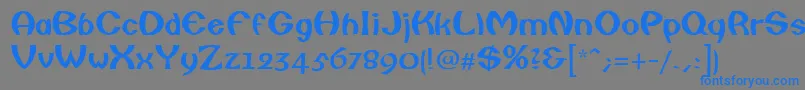 CailinRegular Font – Blue Fonts on Gray Background
