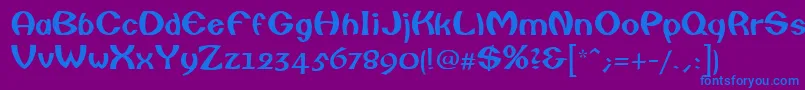 CailinRegular Font – Blue Fonts on Purple Background